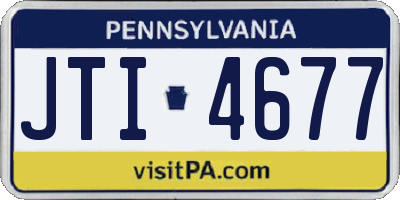 PA license plate JTI4677