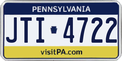 PA license plate JTI4722