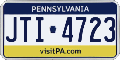 PA license plate JTI4723