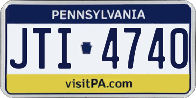 PA license plate JTI4740