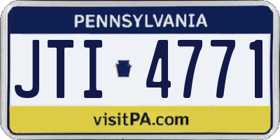 PA license plate JTI4771