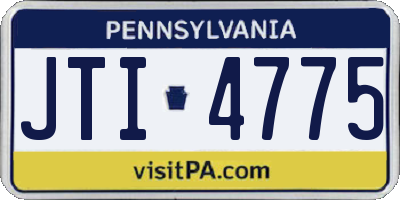 PA license plate JTI4775