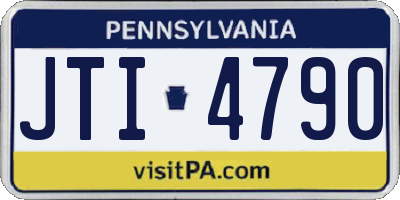 PA license plate JTI4790