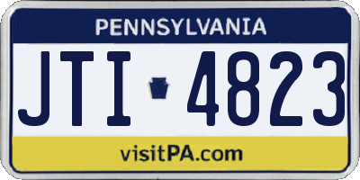 PA license plate JTI4823