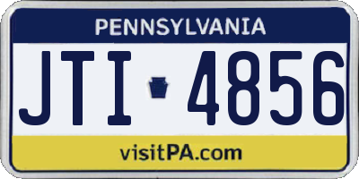 PA license plate JTI4856