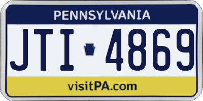 PA license plate JTI4869