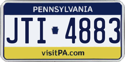 PA license plate JTI4883