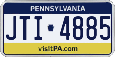 PA license plate JTI4885