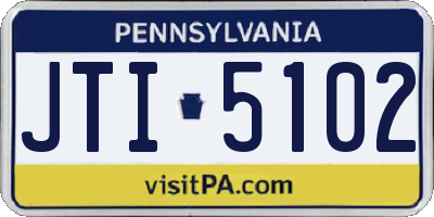 PA license plate JTI5102