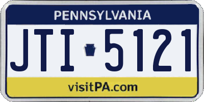 PA license plate JTI5121