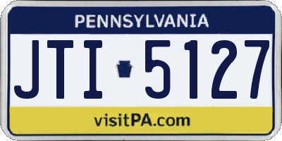 PA license plate JTI5127