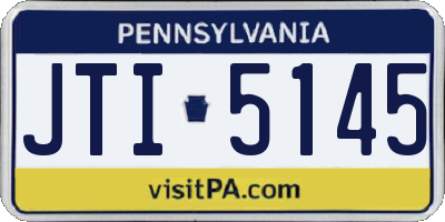 PA license plate JTI5145