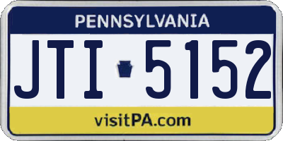 PA license plate JTI5152