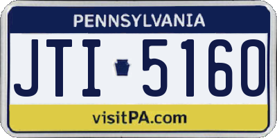 PA license plate JTI5160