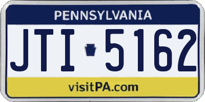 PA license plate JTI5162