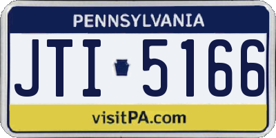 PA license plate JTI5166