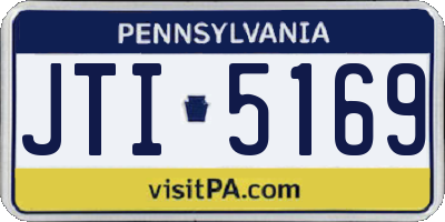 PA license plate JTI5169