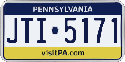 PA license plate JTI5171