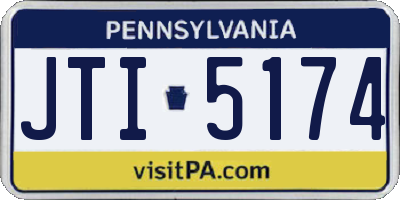 PA license plate JTI5174