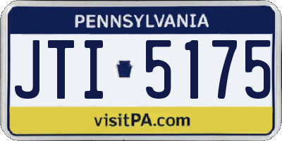 PA license plate JTI5175