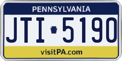 PA license plate JTI5190