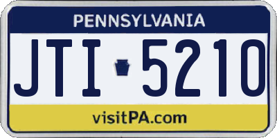 PA license plate JTI5210