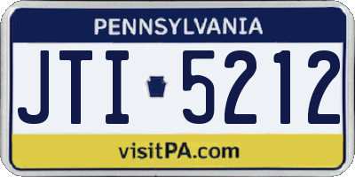 PA license plate JTI5212