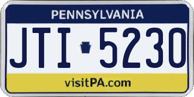 PA license plate JTI5230