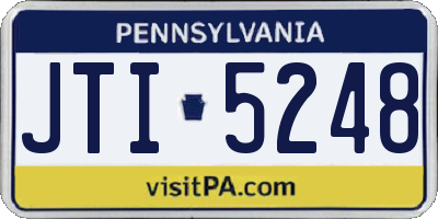 PA license plate JTI5248