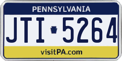 PA license plate JTI5264