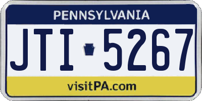 PA license plate JTI5267
