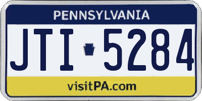 PA license plate JTI5284