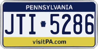 PA license plate JTI5286