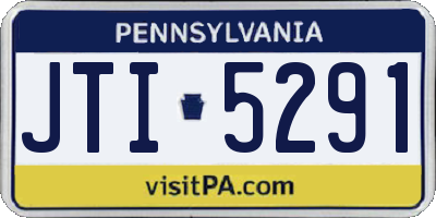 PA license plate JTI5291