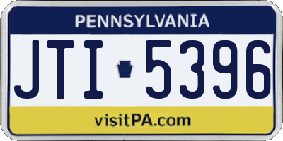PA license plate JTI5396