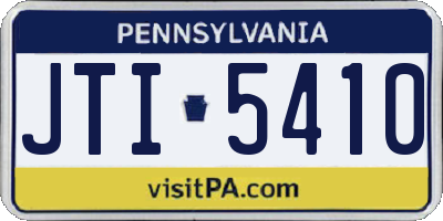 PA license plate JTI5410
