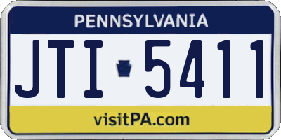 PA license plate JTI5411