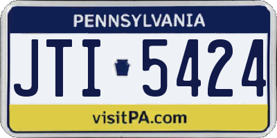 PA license plate JTI5424