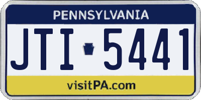PA license plate JTI5441