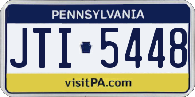 PA license plate JTI5448