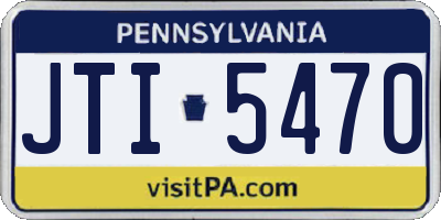 PA license plate JTI5470