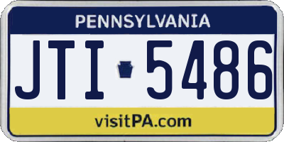 PA license plate JTI5486