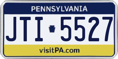 PA license plate JTI5527