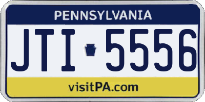 PA license plate JTI5556