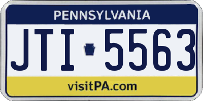PA license plate JTI5563