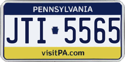 PA license plate JTI5565