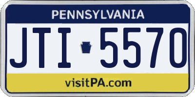 PA license plate JTI5570
