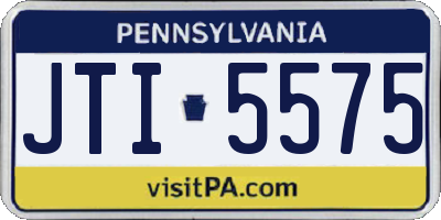 PA license plate JTI5575