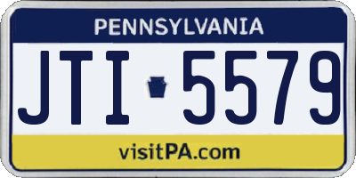PA license plate JTI5579