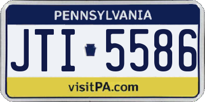 PA license plate JTI5586